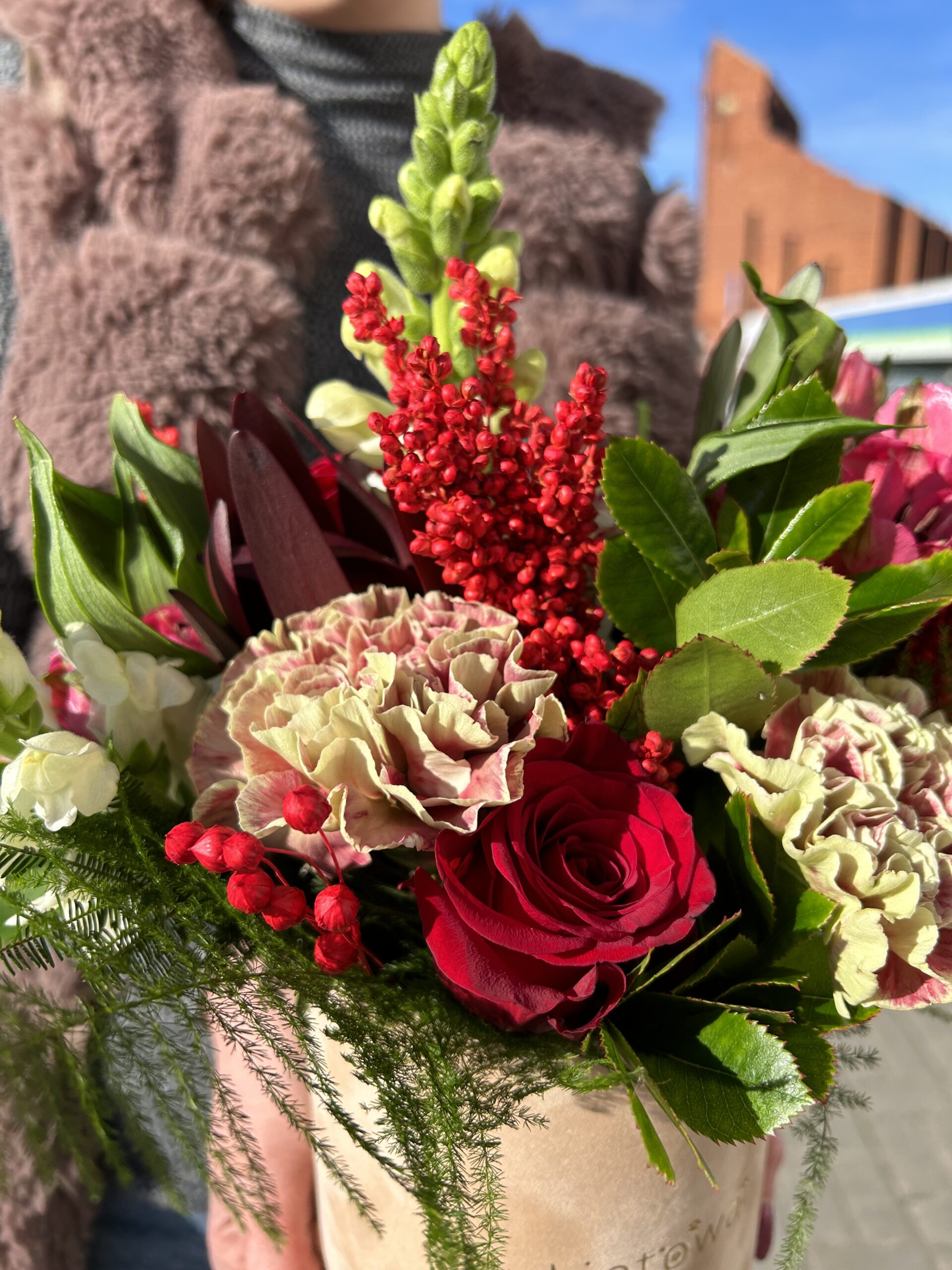 Flowerbox Mini Beżowy